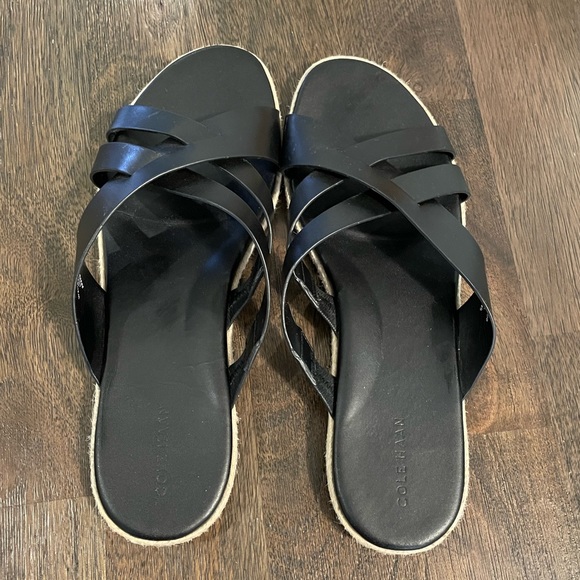 Cole Haan Shoes - Cole Haan leather Florens Espadrille Slide Sandal